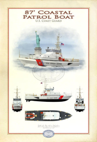 87’ Coastal Patrol Boat Limited Edition Print