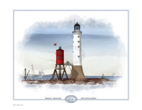 Bell Rock Lighthouse Open Edition Print