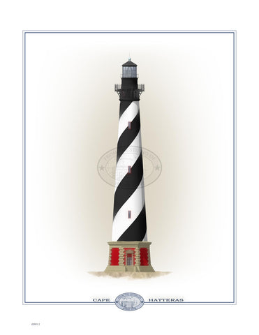 Cape Hatteras Lighthouse (exterior) Open Edition Print
