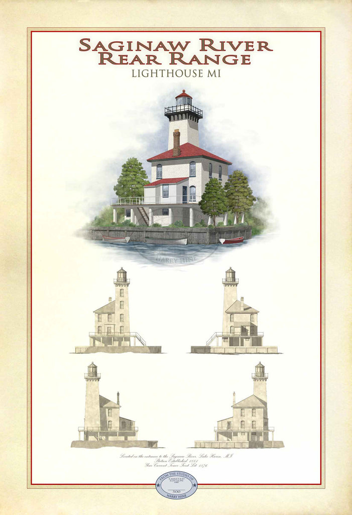 Saginaw River Rear Range Lighthouse Limited Edition Print